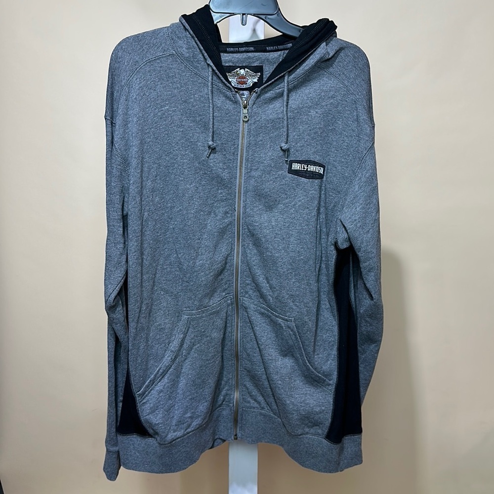 Harley Davidson zip up hoodie size medium oversized unisex